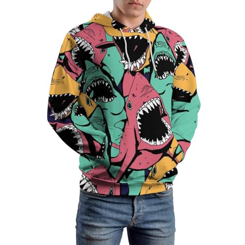 Hoodie Requins Colorés UMENG Pull Idéal Pour Vos Sorties Décontractées En Ville