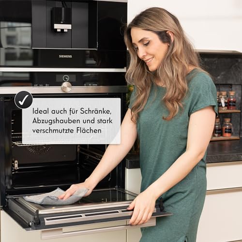 NATARO® 6 Stück Spülix Duo Premium Spültücher waschbar – Microfaser Spüllappen für Ihre Küche, Geschirr extrem fett- und schmutzlösend, extra saugfähig, Mikrofasertuch grau ca. 24x19 cm