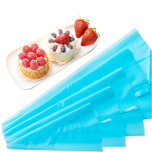 Ealicere 5pcs Bolsas de Pastelería de Silicona Reutilizables en 5 Tamaños Diferentes,Manga Pastelera para Decoración de Tartas, Cupcakes,Galletas,Pasteles y Crema,Tuberías Crema Pastelera Bolsa
