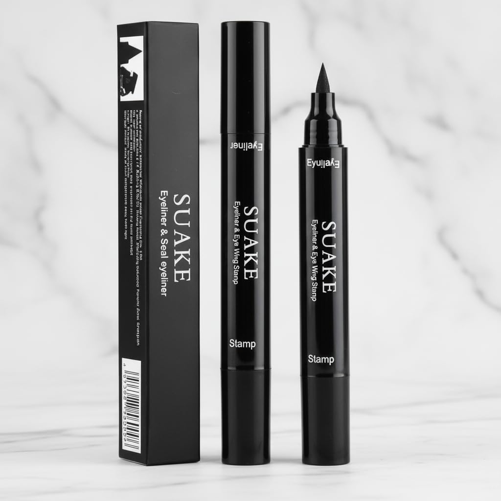 2 In 1 Stamp Liquid Eyeliner Pencil Water Proof Fast Dry Double-ended Black Seal Eye Liner Pen For Women-image-30