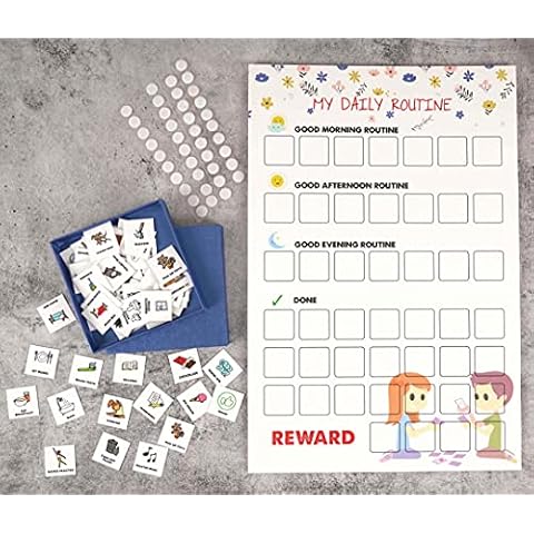 Inkdotpot Kids Daily Responsibility Checklist, to-Do List- Daily Routine- Chore Chart- Morning/Evening Checklist- Daily Task List- Childrens Job Poster Cover