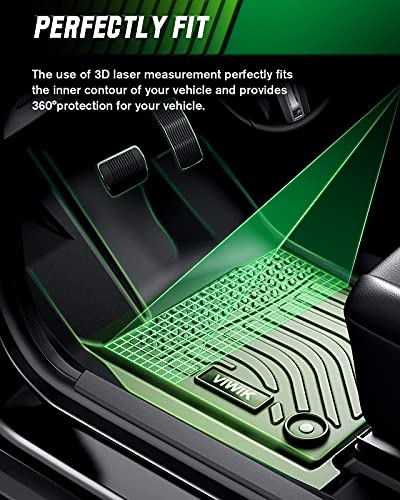 Viwik Floor Mats Compatible For 2017-2022 Cr-V, Car Mats All Weather Custom Floor Liners Full Set Include 1St And 2Nd Row Front & Rear, Automotive Floor Mats Tpe Black #TOP1