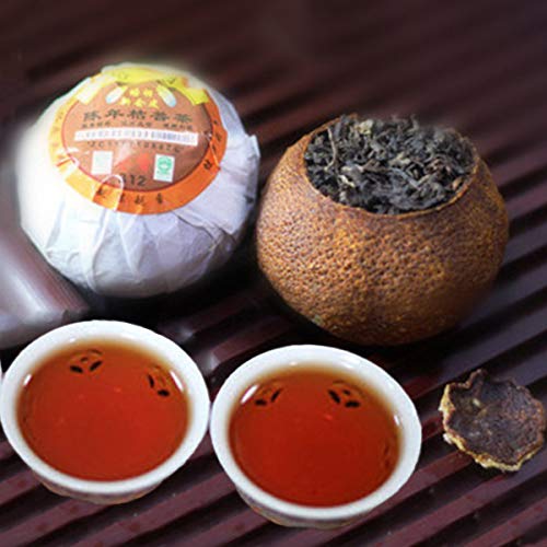 Yunnan Tea Pu'er tea Orange Puer cooked tea Tangerine peel Packaging Puerh 250g (0.55LB) Black tea Puer tea Chinese tea Pu er tea Ripe tea shu cha Puerh tea Pu-erh tea Old trees Pu erh tea Red tea