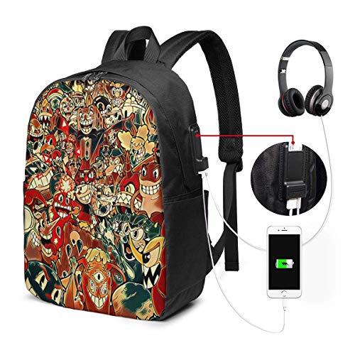 PCYN Cuphead Leisure USB 17in Zaino Zaino per