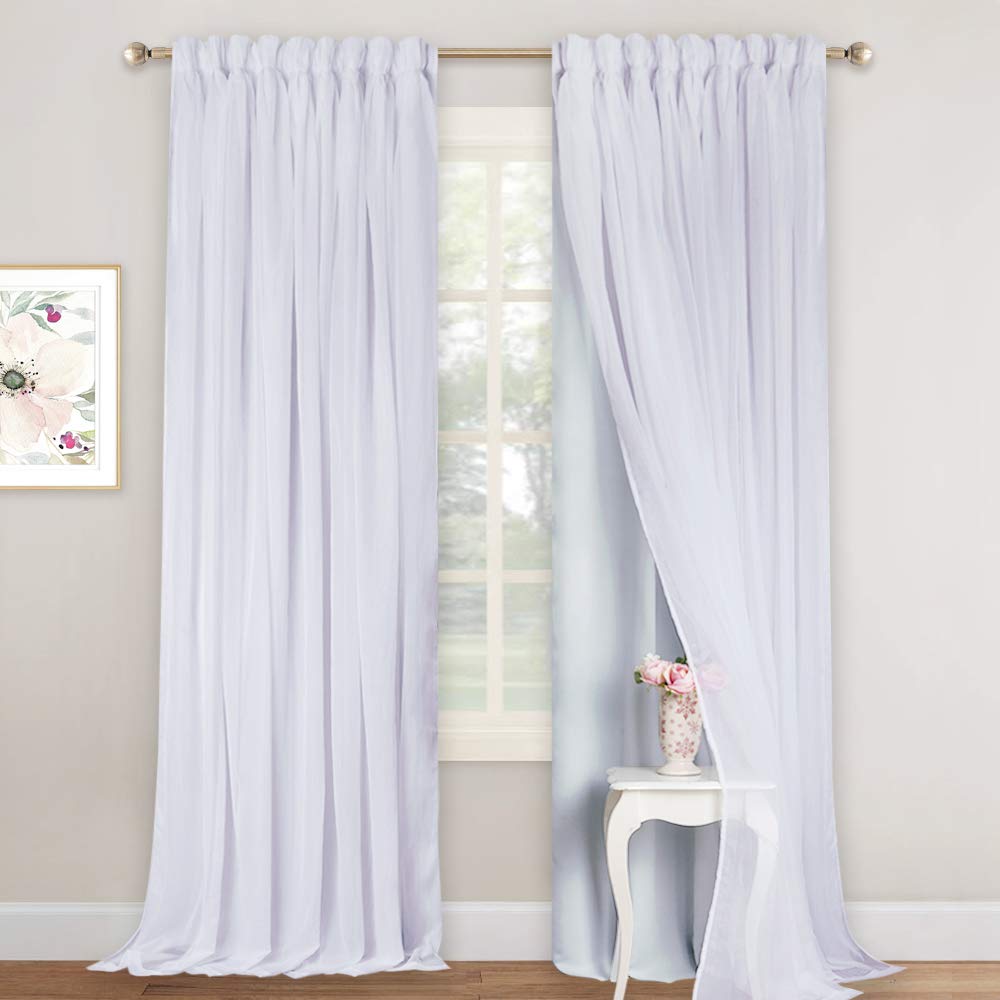 Double Layered Sheer Curtains Curtains & Drapes