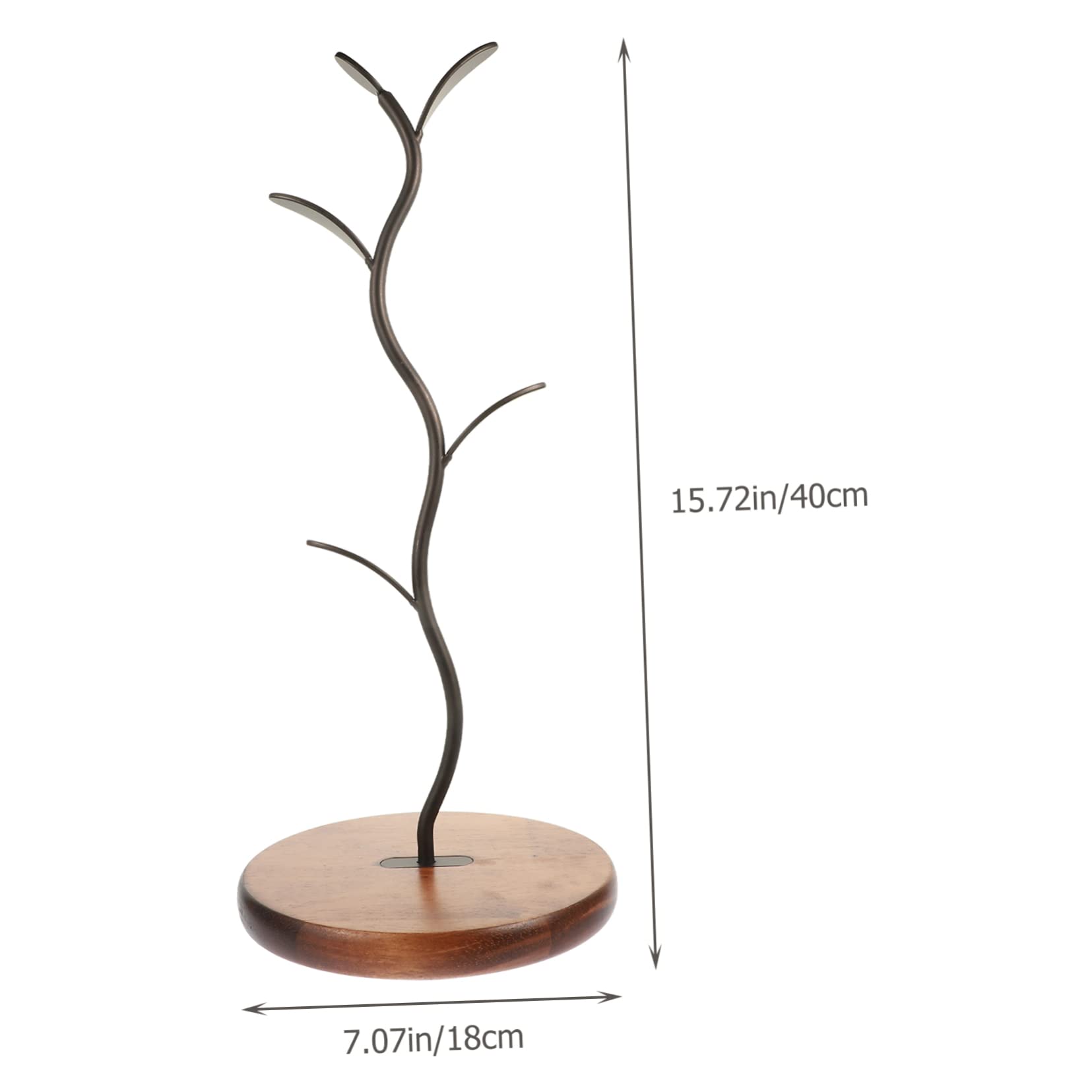 TOPBATHY Portavasos de Café en Forma de Árbol de Madera E Hierro | Estilo Americano Rústico, Acabado Resistente y Ventilado, para Cocina Doméstica Restaurante