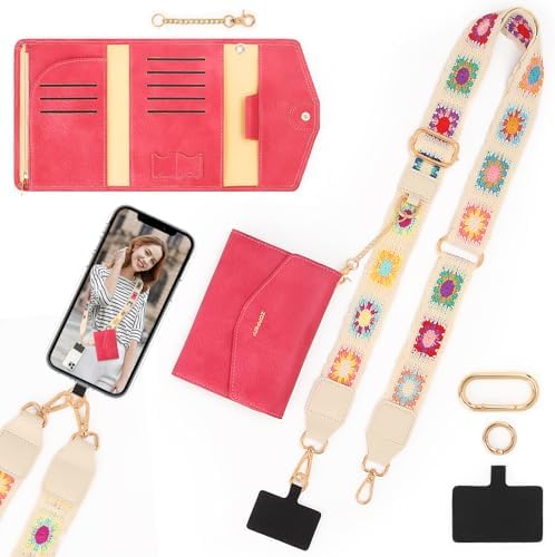 DANONI 2025 New Clip And Go Strap For Phone With Wallet Crossbody,Adjustable Phone Strap With Zippered Pouch For Women (4PCS - View #10