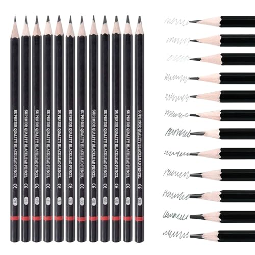 Crayon De Papier Hb Lot De 6 Crayons Graphite - HB à 8B - Pour Dessin Et Croquis Crayon Papier Hb