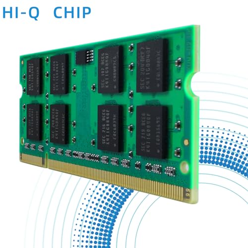 Tecmiyo JP 4Gb Kit (2X2Gb) Ddr2 Sodimm 667Mhz Pc2-5300 Pc2-5300S Non Ecc Unbuffered 1.8V Cl5 2Rx8 Dual Rank 200 Pin Laptop Notebook Computer Memory Ram Module thumb #1