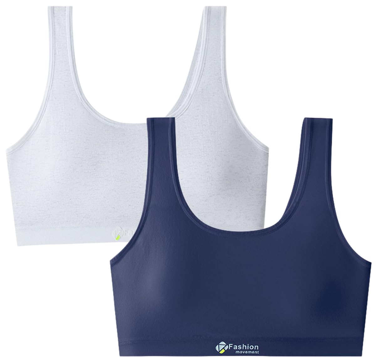 Herepai Big Girls' Sports Bra with Breathable Pads Teens Cotton Training Bras