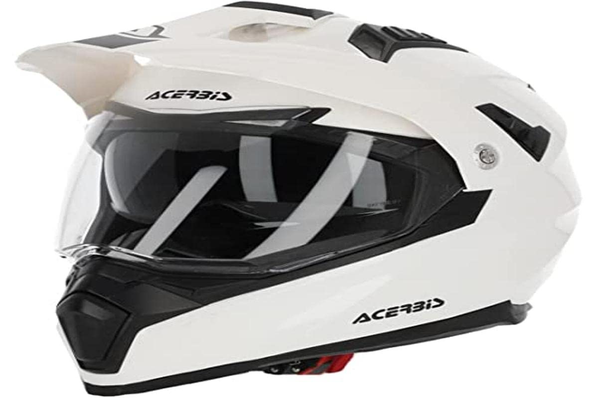 Casque motocross Acerbis Flip FS-606 blanc avec double visière modulable - 2