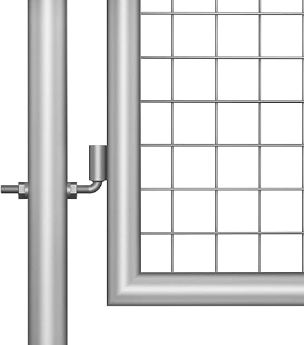 Miniatura 3 de vidaXL Puerta de jardín Patio al aire libre Terraza Hardware de cercado Barrera de entrada Valla de malla Puerta de puerta Puerta de acero