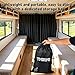 Thirrni Large Car Curtains 7.5 x 3.6Ft, Magnetic Fixation for RV Truck Camper Van, Waterproof Rear Door Shower Curtain for Outdoor Privacy Protection