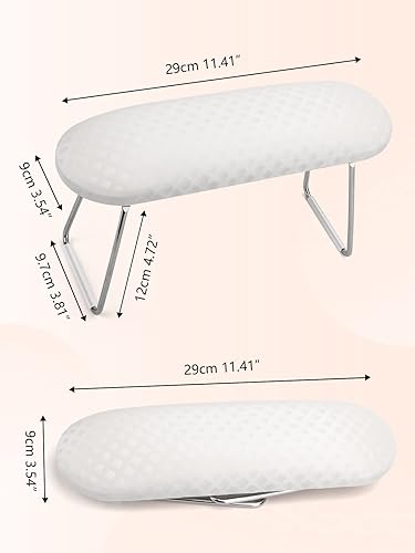 Miniatura 6 de Reposabrazos de uñas de microfibra de piel sintética para uñas, reposamanos profesional para cojín de almohada de uñas, herramienta de accesorios de