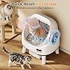 Linvivon Self Cleaning Cat Litter Box, Open-Top Automatic Robot Litter Box for Multiple Cats with App Control, Safety Sensors Protection, Includes Liners, Digital Screen, Washable Sifter &Cat Pedal #3