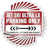 Adesivi per auto da uomo Jet Ski Ultra Lx Parking Only Funny Sticker 10 pezzi divertenti cartelli per bar per casa adesivi inappropriati (dimensioni: 6 x 9 cm)