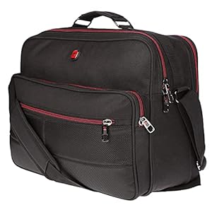 Christian Wippermann Hoogwaardige vliegbegeleider werktas herentas boordcase trolley Nylon, Kruis liggend formaat