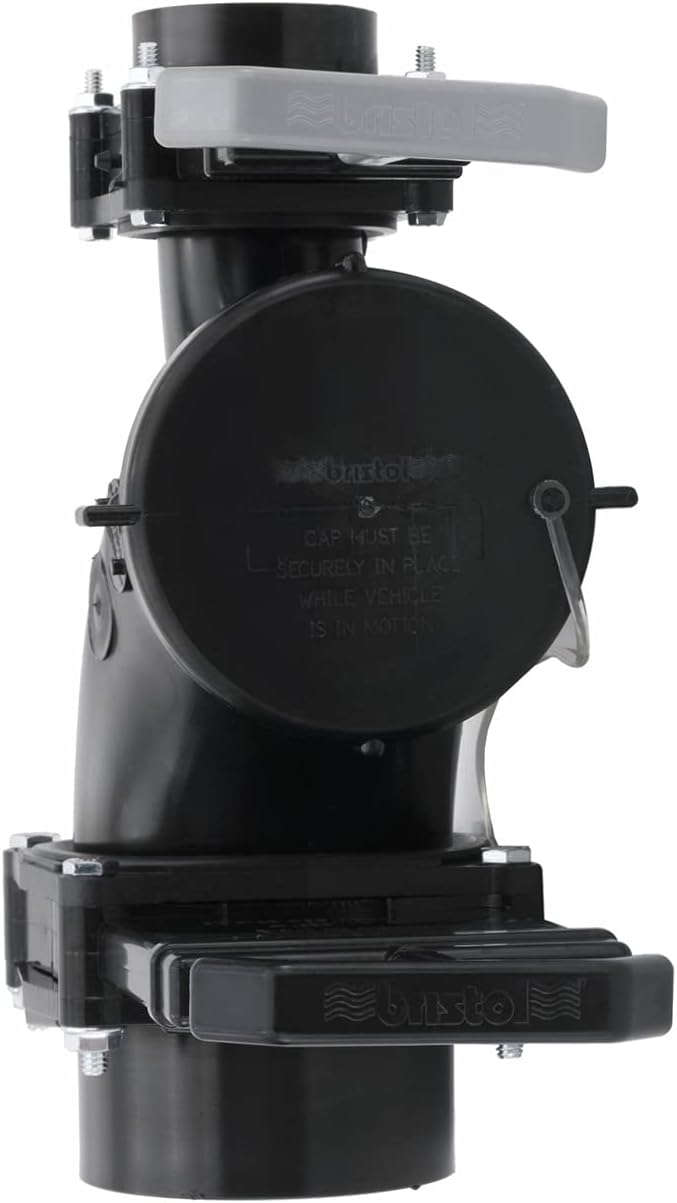 RecPro Lasalle Bristol Double Waste Valve Elbow 3" Spigot x 1-1/2" Hub for RVs, Campers, and Trailers