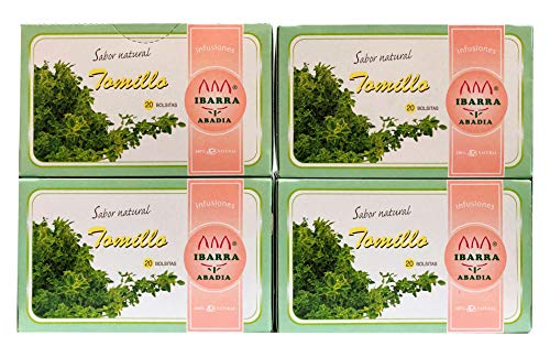 TOMILLO INFUSION 80 BOLSITAS (4 ESTUCHES X 20 INFUSIONES). ENVIO GRATIS