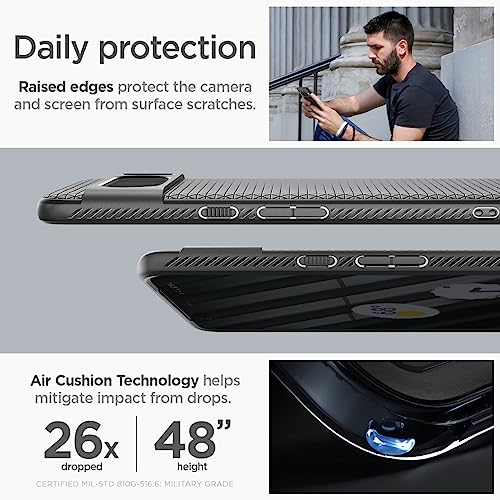 Spigen for Pixel 8 Pro Case, Liquid Air (2023) [No Magnet Ring] [Military-Grade Protection] - Matte Black by Spigen - Image 4