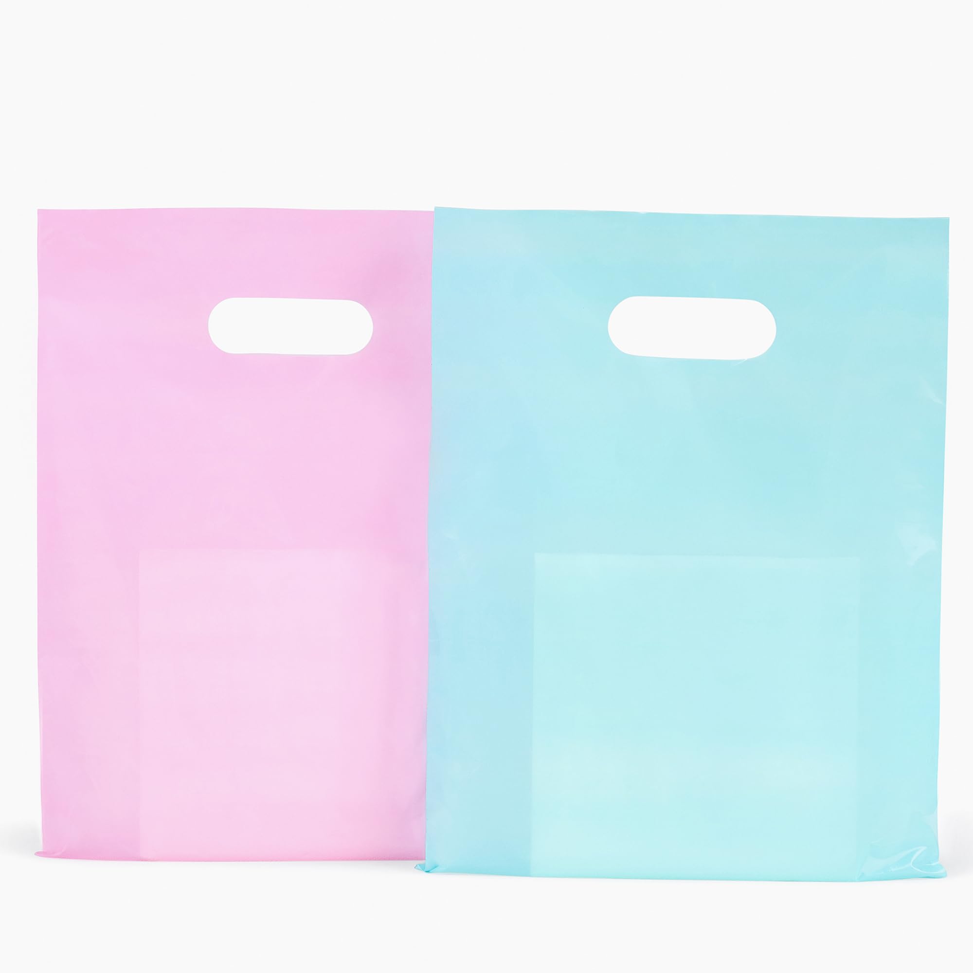 Choice Marts Merchandise Bags Pastel Pink & Pastel Blue Color 200 Count 9"x12" Size 1.5Mil Thick