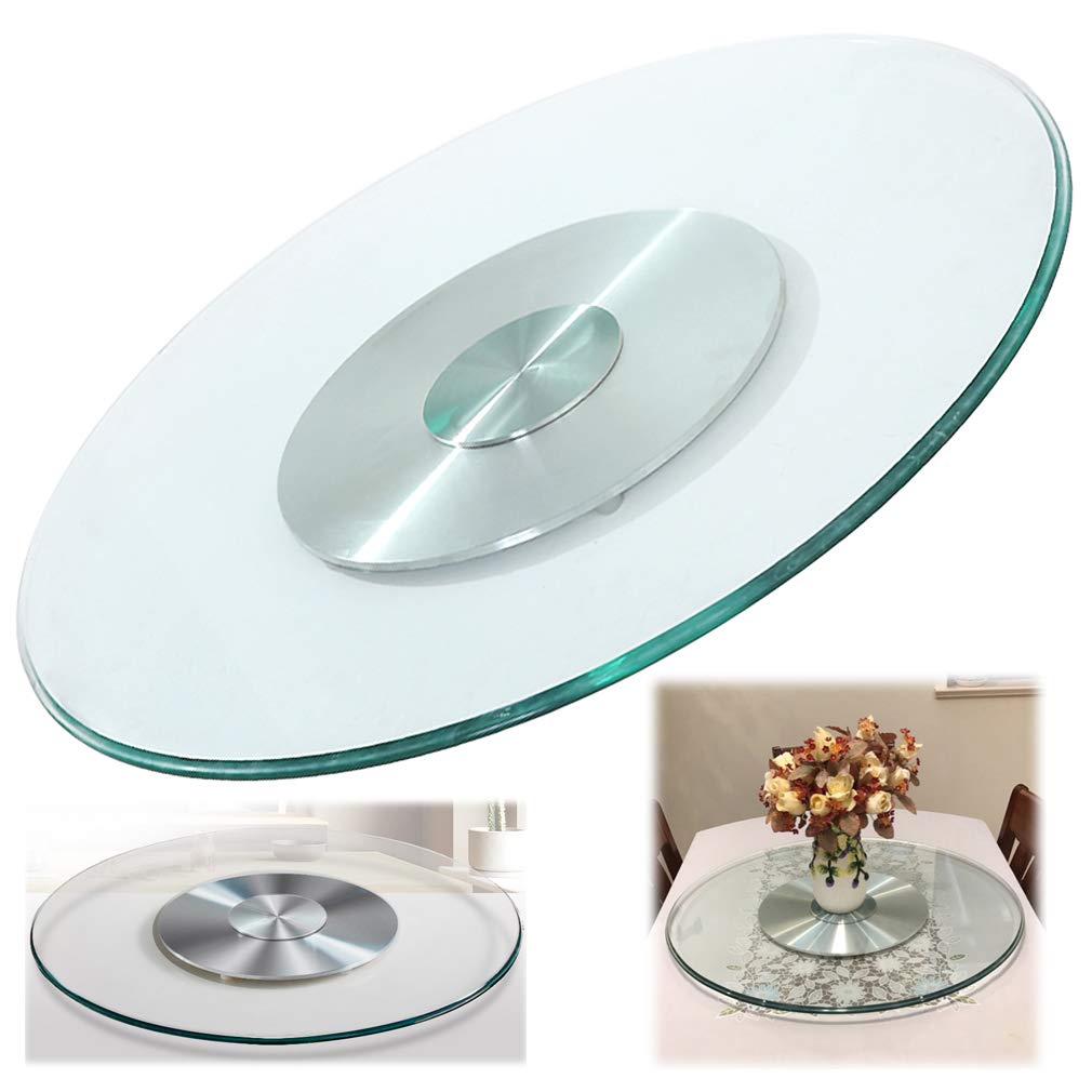 Plateau tournant 360 en verre pour table de salle à manger rond 10 mm