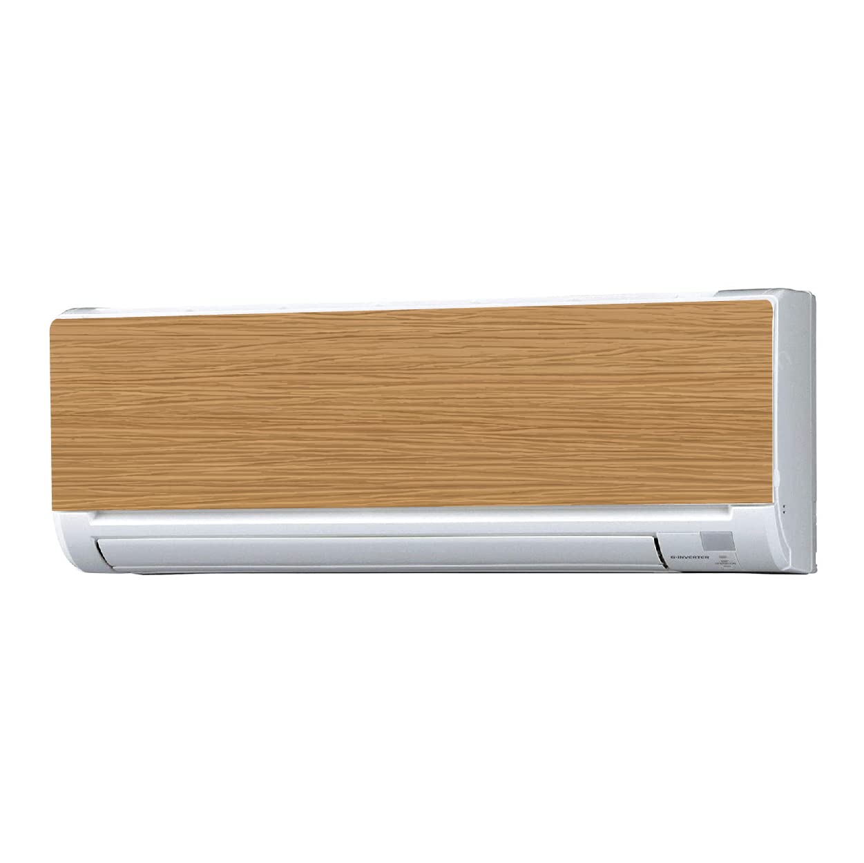 VVWV® Wooden Texture AC Sticker for Home Bedroom Stylish Air Conditioner Multicolor Decor Stickers (L x H 100 x 30 Cms)-Self-Adhesive