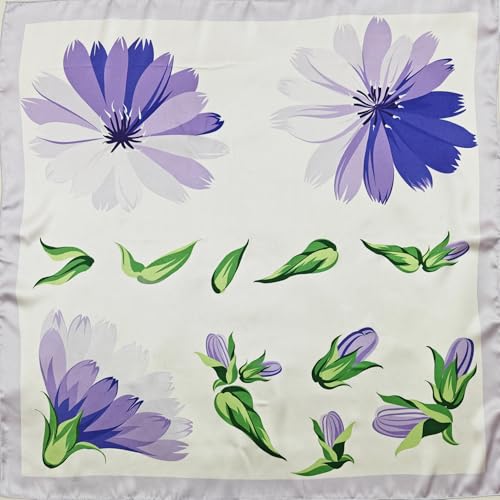 Image of Satin Silk Small Square Scarf for Women, Printed Soft and Comfy Neck Head Tie Scarf Bandana