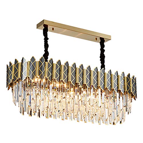 Plafonnier LED variable en cristal et lustre rond inox moderne - 2