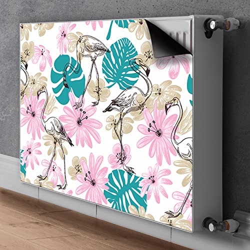 Cache aération magnétique 90x60cm et panneau décoratif rose pour radiateur plat - 3