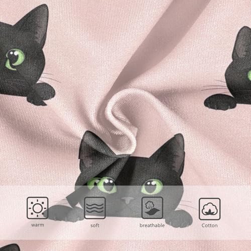 Cute Black Cat Girls Briefs, Toddler Briefs, Girls' Cotton Brief Underwear, 2–8 Years3