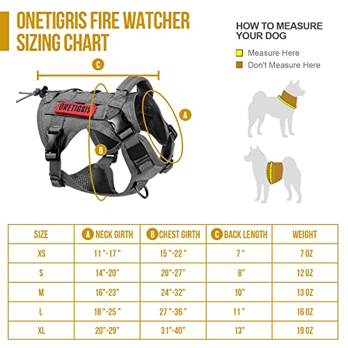 Tactical Dog Harness Vest With Handle, Military Dog Harness For Large Medium Dogs,No-Pull Service Dog Vest With Hook & Loop Panels,Adjustable Dog Vest Harness For Walking Hiking Training (L, Grey) #TOP3