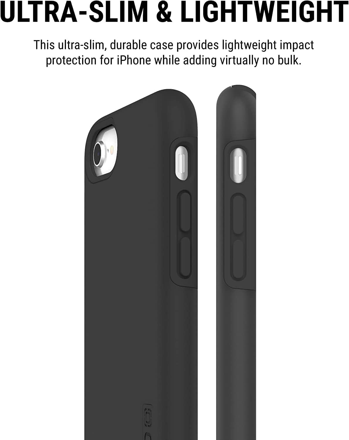 Incipio DualPro Case for Apple iPhone 6 Plus, 6s Plus | Shockproof Hard Shell Hybrid Dual-Layer Rugged Cover – Obsidian Black