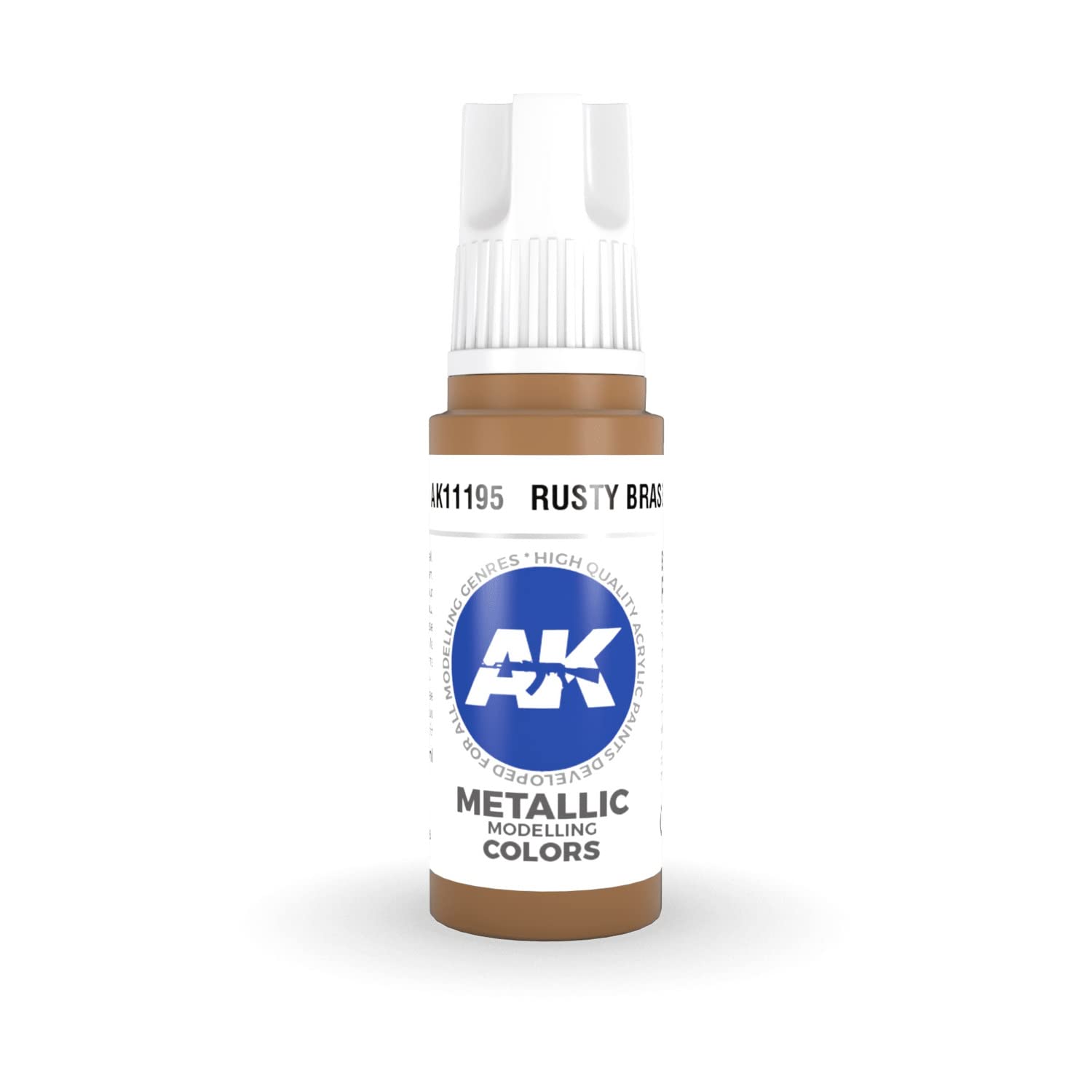 AK Interactive 11195 Rusty Brass 17ml 3rd Gen. Acrylic Model Paint