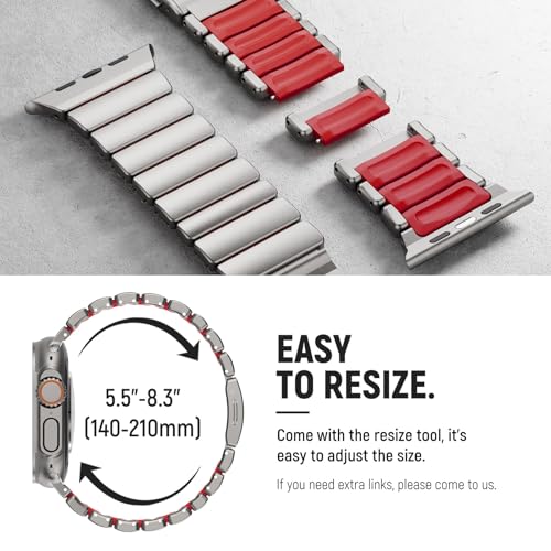 KADES Grade 2 Titanium Silicone Magnetic Band for Apple Watch Ultra (Various) - image 7