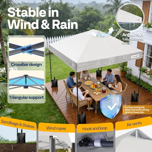 Image of VIVOHOME 10x10ft Pop Up Canopy Tent One Push Setup