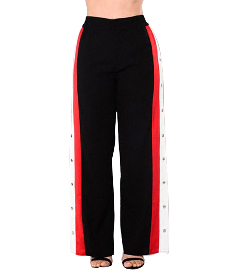 Split Pants Button Snap Closure 
