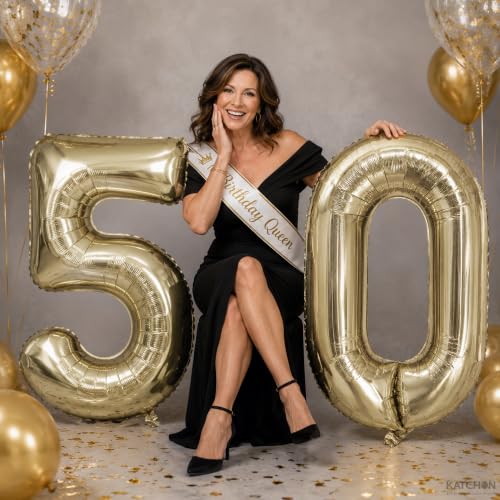 Image of KatchOn, Number 0 Balloon, 40 Inch Champagne Gold Foil Number Balloon