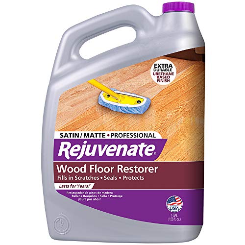 Rejuvenate Professional Wood Floor Restorer and Polish with Durable Finish Easy Mop On Application Satin Finish 128oz