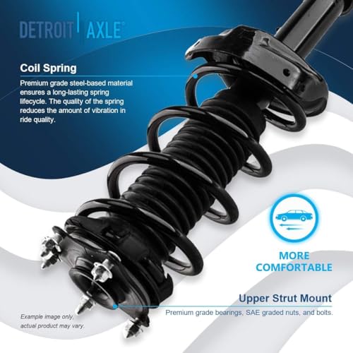 Image of Detroit Axle - FWD Struts Kit for 2012 2013 2014 Honda CR-V, 4 Struts with Coil Spring Assembly 4 Stabilizer Sway Bars Links Front and Rear Replacement Suspension