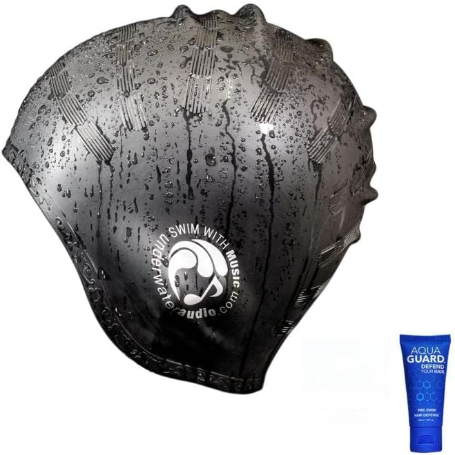 Ampyx Swimming Cap Compatible with Underwater Audio Swimbuds