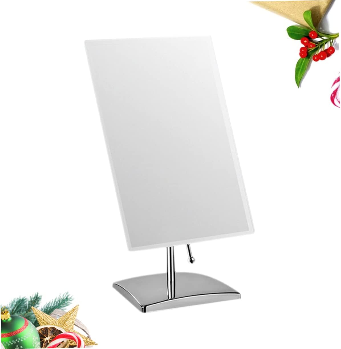 FRCOLOR Square Desktop Makeup Mirror Single-Sided Vanity Mirror for Bedroom Bathroom and Dressing Table Use Sleek Design Material for Daily Makeup Routine