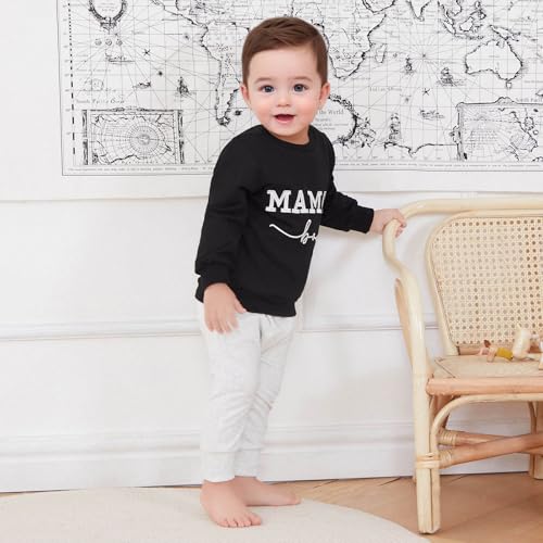 Toddler Baby Boy Sweatshirts Letter Embroidered Long Sleeve Baby Pullovers Tops Infant Fall Winter Casual Tops4