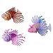 Stock Show 3Pcs Aquarium Artificial Colorful Glowing Fish Life Like Silicone Lionfish Floating Decorations Ornaments for Fish Tank Ornaments(Aquarium Not Included!)