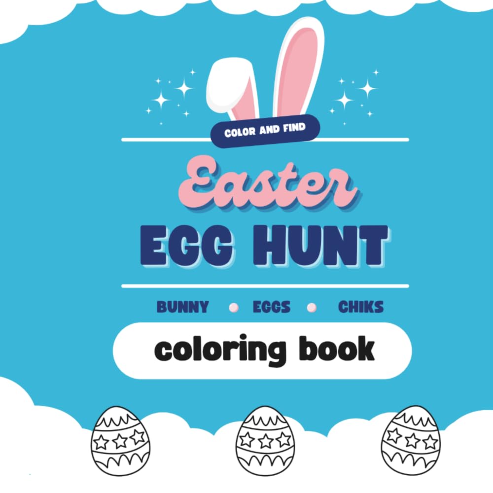 Easter egg hunt: Kids activity coloring book