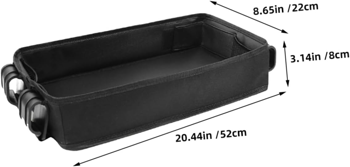 BESTonZON Stroller Snack Tray Cup Holder and Phone Organizer Boy Girl Clip Design for Easy Access for Daily Outings and Travel Black
