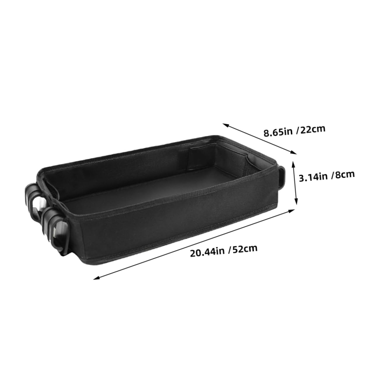 BESTonZON Wagon Accessories Boys and Girls Travel Tray for Stroller Snack Organizer Stroller Tray Oxford Canvas Black l