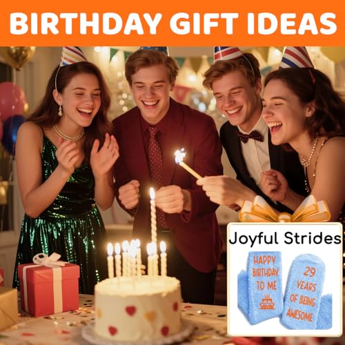 Image of HAPPYPOP Birthday Gift Ideas - Socks for 26 27 28 29 30 Year Olds Women Men