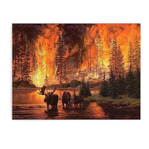 油絵 山火事 DSXZZO2892118003042018000000-2