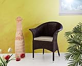 Sessel inkl. Kissen, Loomgeflecht, Rattangestell